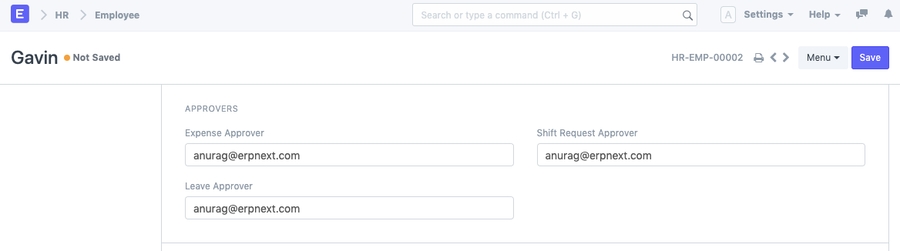Shift Request Approvers