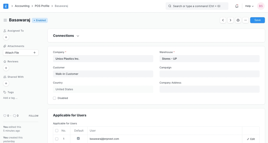 POS Profile